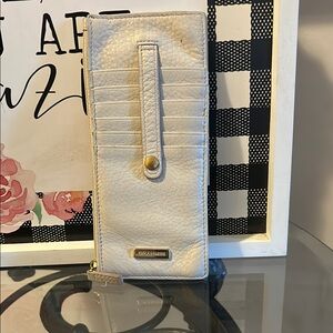 Brahmin Cream Credit Card Wallet